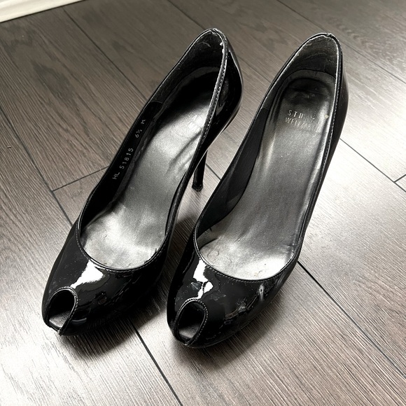 Stuart Weitzman black patent leather heels - Picture 2 of 4